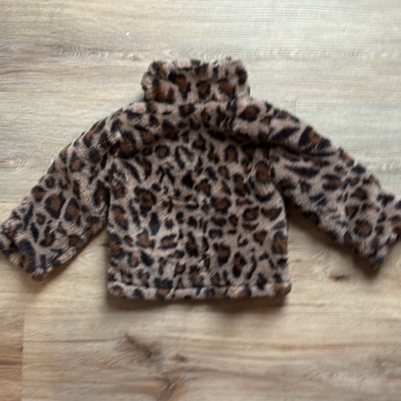 Mila & Rose Leopard Print Faux Fur Jacket Girls Top 12–24 Months - Picture 6 of 6